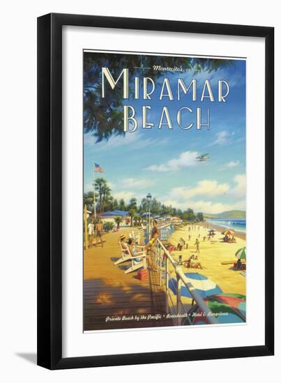 Miramar Beach, Montecito California-Kerne Erickson-Framed Art Print