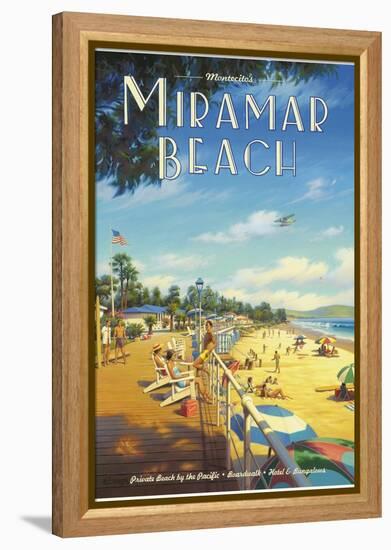 Miramar Beach, Montecito California-Kerne Erickson-Framed Stretched Canvas