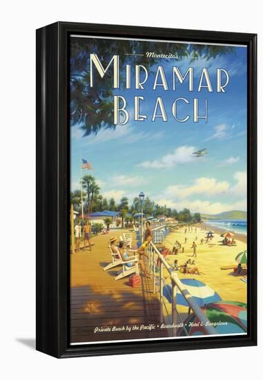 Miramar Beach, Montecito California-Kerne Erickson-Framed Stretched Canvas
