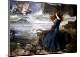 Miranda, the Tempest, 1916-John William Waterhouse-Mounted Premium Giclee Print
