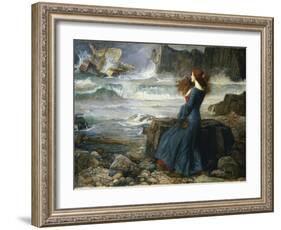 Miranda - the Tempest, 1916-John William Waterhouse-Framed Giclee Print