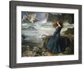 Miranda - the Tempest, 1916-John William Waterhouse-Framed Giclee Print