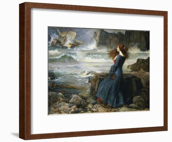 Miranda - the Tempest, 1916-John William Waterhouse-Framed Giclee Print