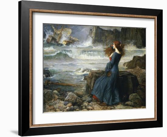 Miranda - the Tempest, 1916-John William Waterhouse-Framed Giclee Print