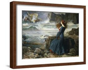 Miranda - the Tempest, 1916-John William Waterhouse-Framed Giclee Print