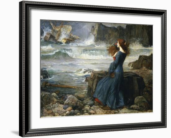 Miranda - the Tempest, 1916-John William Waterhouse-Framed Giclee Print