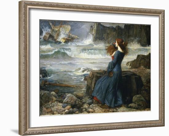 Miranda - the Tempest, 1916-John William Waterhouse-Framed Giclee Print