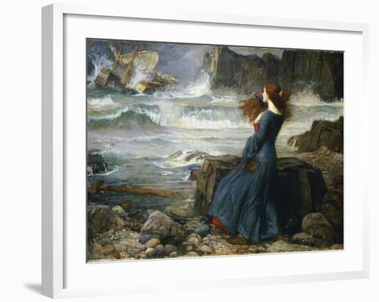 Miranda - the Tempest, 1916-John William Waterhouse-Framed Giclee Print