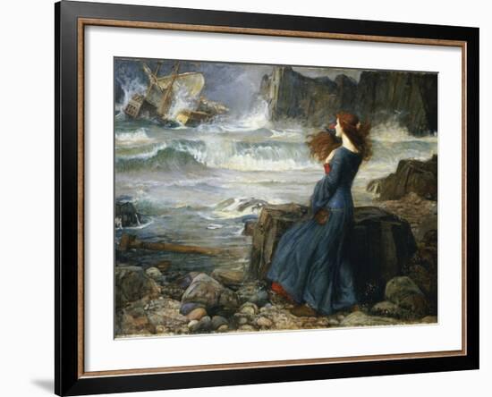 Miranda - the Tempest, 1916-John William Waterhouse-Framed Giclee Print