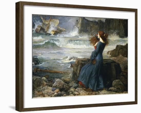 Miranda - the Tempest, 1916-John William Waterhouse-Framed Giclee Print