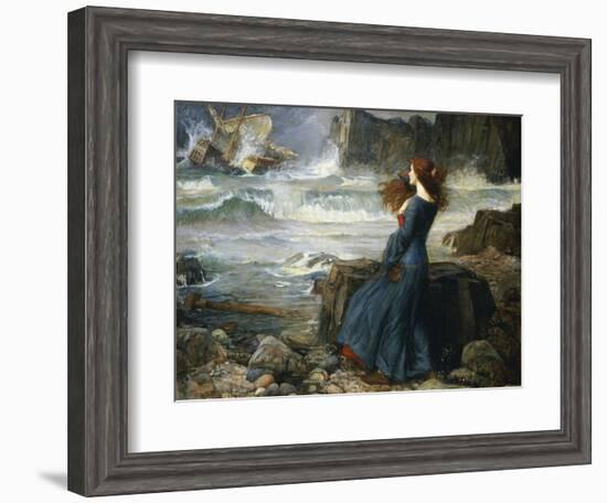 Miranda, the Tempest, 1916-John William Waterhouse-Framed Giclee Print