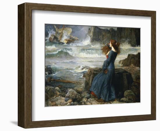 Miranda, the Tempest, 1916-John William Waterhouse-Framed Giclee Print