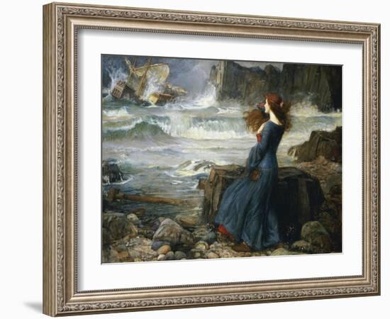 Miranda, the Tempest, 1916-John William Waterhouse-Framed Giclee Print