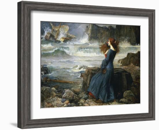 Miranda, the Tempest, 1916-John William Waterhouse-Framed Giclee Print