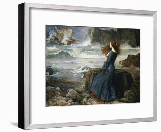 Miranda, the Tempest, 1916-John William Waterhouse-Framed Giclee Print