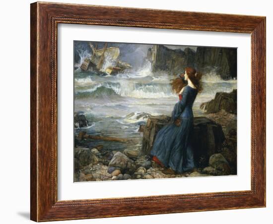 Miranda, the Tempest, 1916-John William Waterhouse-Framed Giclee Print