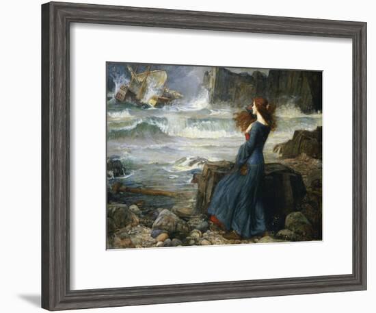 Miranda, the Tempest, 1916-John William Waterhouse-Framed Giclee Print
