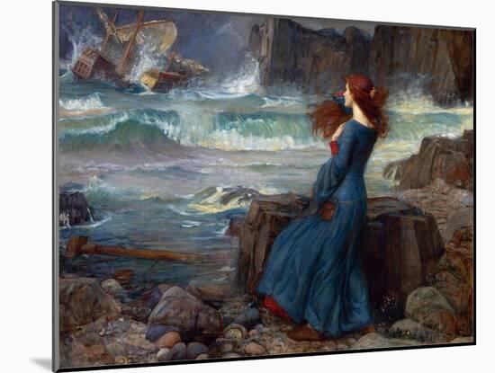 Miranda - the Tempest (Shakespeare) - Peinture De John William Waterhouse, (1849-1917), 1916 - Oil-John William Waterhouse-Mounted Giclee Print