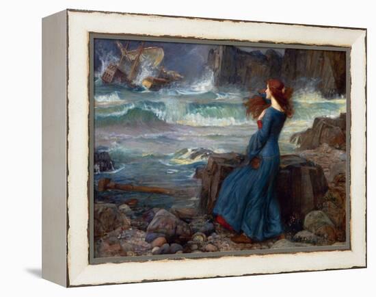 Miranda - the Tempest (Shakespeare) - Peinture De John William Waterhouse, (1849-1917), 1916 - Oil-John William Waterhouse-Framed Premier Image Canvas