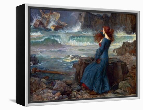 Miranda - the Tempest (Shakespeare) - Peinture De John William Waterhouse, (1849-1917), 1916 - Oil-John William Waterhouse-Framed Premier Image Canvas