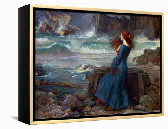 Miranda - the Tempest (Shakespeare) - Peinture De John William Waterhouse, (1849-1917), 1916 - Oil-John William Waterhouse-Framed Premier Image Canvas