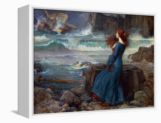 Miranda - the Tempest (Shakespeare) - Peinture De John William Waterhouse, (1849-1917), 1916 - Oil-John William Waterhouse-Framed Premier Image Canvas