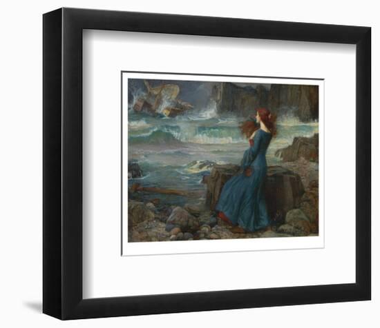 Miranda -The Tempest-John William Waterhouse-Framed Premium Giclee Print