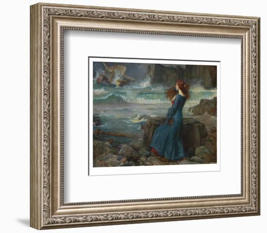 Miranda -The Tempest-John William Waterhouse-Framed Premium Giclee Print