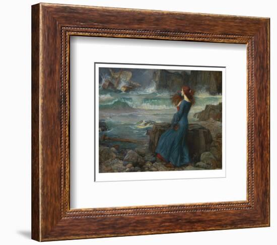 Miranda -The Tempest-John William Waterhouse-Framed Premium Giclee Print