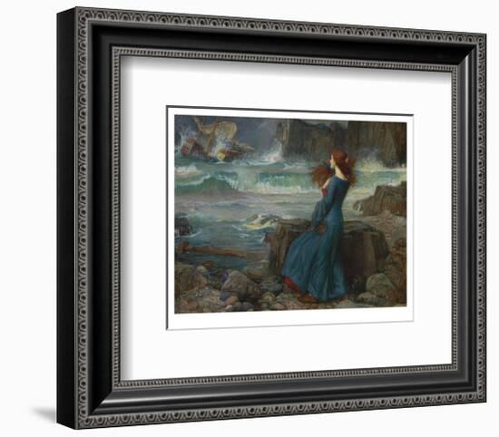 Miranda -The Tempest-John William Waterhouse-Framed Premium Giclee Print