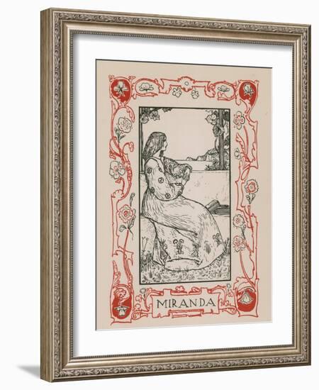 Miranda, The Tempest-Robert Anning Bell-Framed Giclee Print