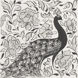 Peacock Garden III BW-Miranda Thomas-Art Print