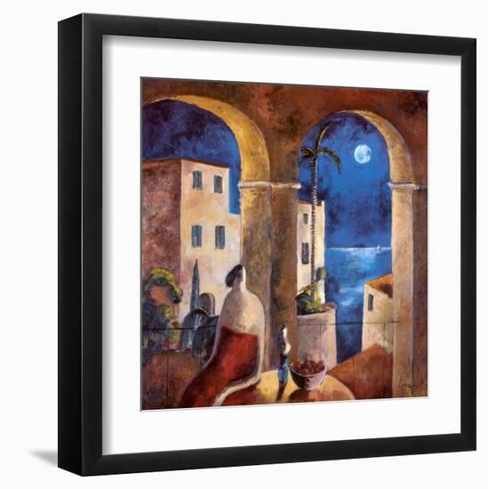 Mirando la Luna-Didier Lourenco-Framed Art Print