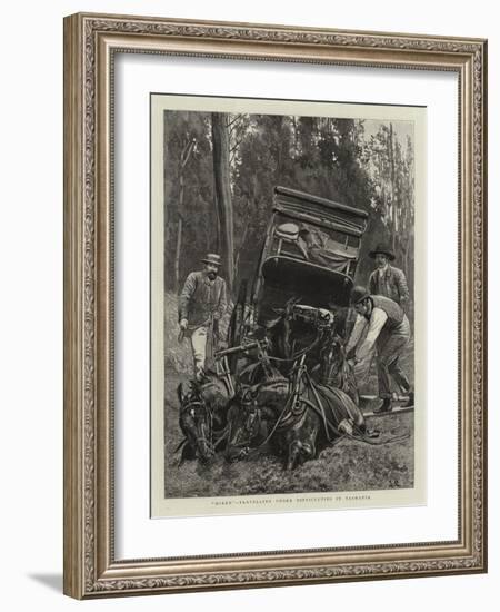 Mired, Travelling under Difficulties in Tasmania-null-Framed Giclee Print