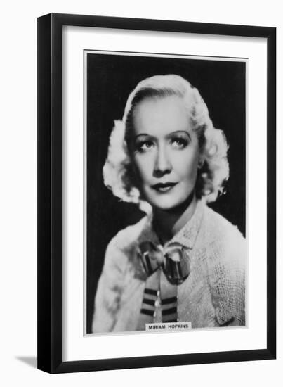 Miriam Hopkins, American Actress, 1938-null-Framed Giclee Print