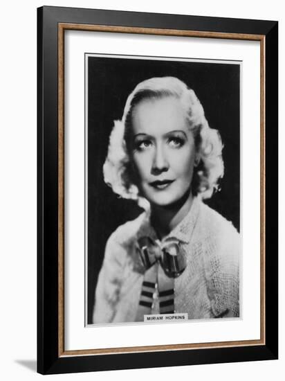 Miriam Hopkins, American Actress, 1938-null-Framed Giclee Print