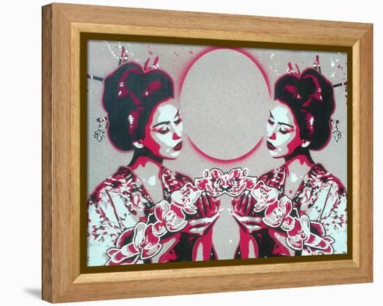 Mirror Geisha-Abstract Graffiti-Framed Premier Image Canvas