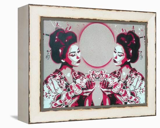 Mirror Geisha-Abstract Graffiti-Framed Premier Image Canvas