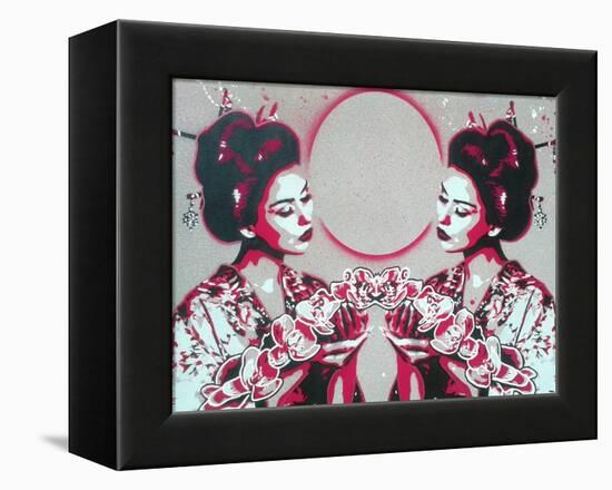 Mirror Geisha-Abstract Graffiti-Framed Premier Image Canvas