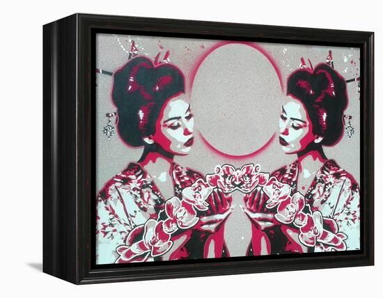 Mirror Geisha-Abstract Graffiti-Framed Premier Image Canvas