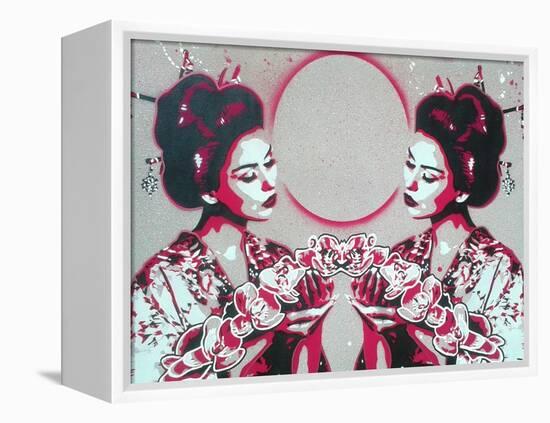 Mirror Geisha-Abstract Graffiti-Framed Premier Image Canvas