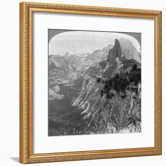 Mirror Lake, Half Dome and Clouds Rest, Yosemite Valley, California, USA, 1902-Underwood & Underwood-Framed Giclee Print