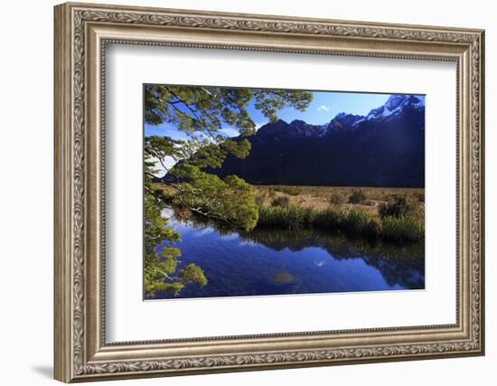 Mirror Lakes Reflect the Surrounding Snow Covered Mountains , the South Island of New Zealand-Paul Dymond-Framed Photographic Print