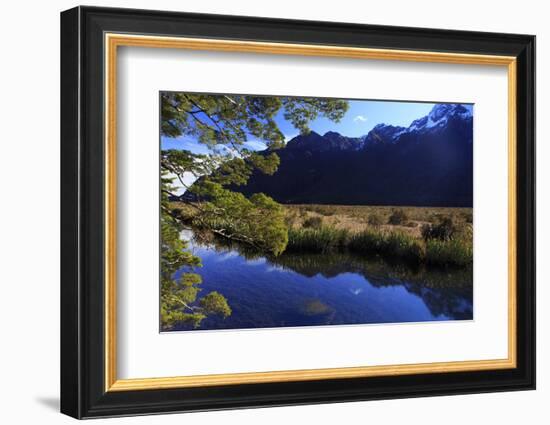 Mirror Lakes Reflect the Surrounding Snow Covered Mountains , the South Island of New Zealand-Paul Dymond-Framed Photographic Print