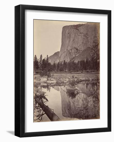 Mirror View of El Capitan, Yosemite, Usa, 1872-Carleton Emmons Watkins-Framed Photographic Print