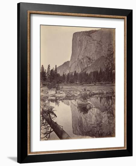 Mirror View of El Capitan, Yosemite, Usa, 1872-Carleton Emmons Watkins-Framed Photographic Print