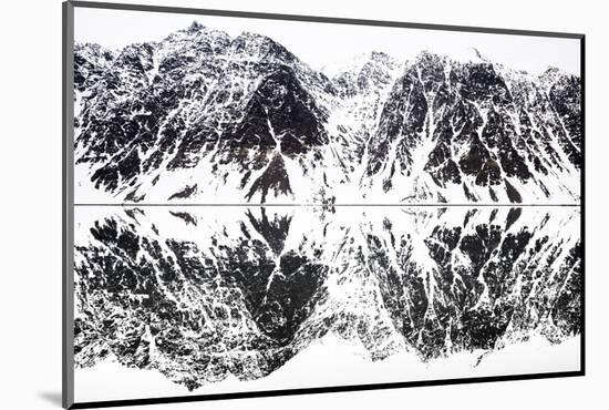 Mirrored landscape of mountains along the fjords in Svalbard-Wim van den Heever-Mounted Photographic Print