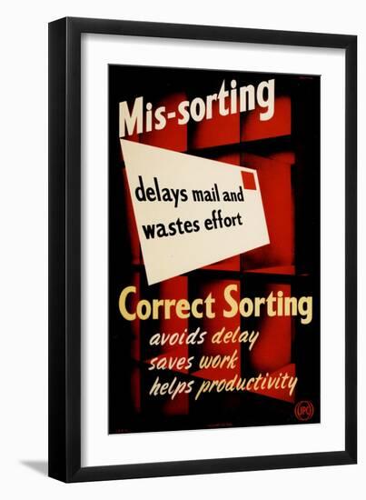 Mis-Sorting Delays the Mail and Wastes Effort-HW Browning-Framed Art Print