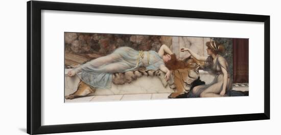 Mischief and Repose, 1895-John William Godward-Framed Giclee Print