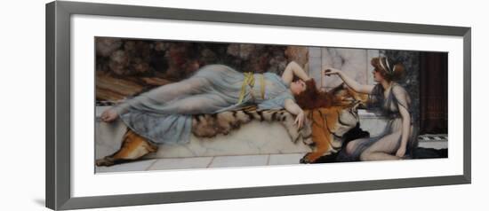 Mischief and Repose, 1895-John William Godward-Framed Giclee Print